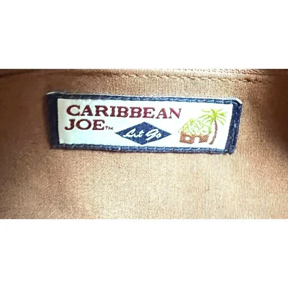 Caribbean Joe Purse Shoulder Bag Zip Closure Woven Purse - Picture 6 of 9